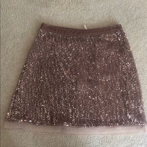 Free People pink sequin skirt